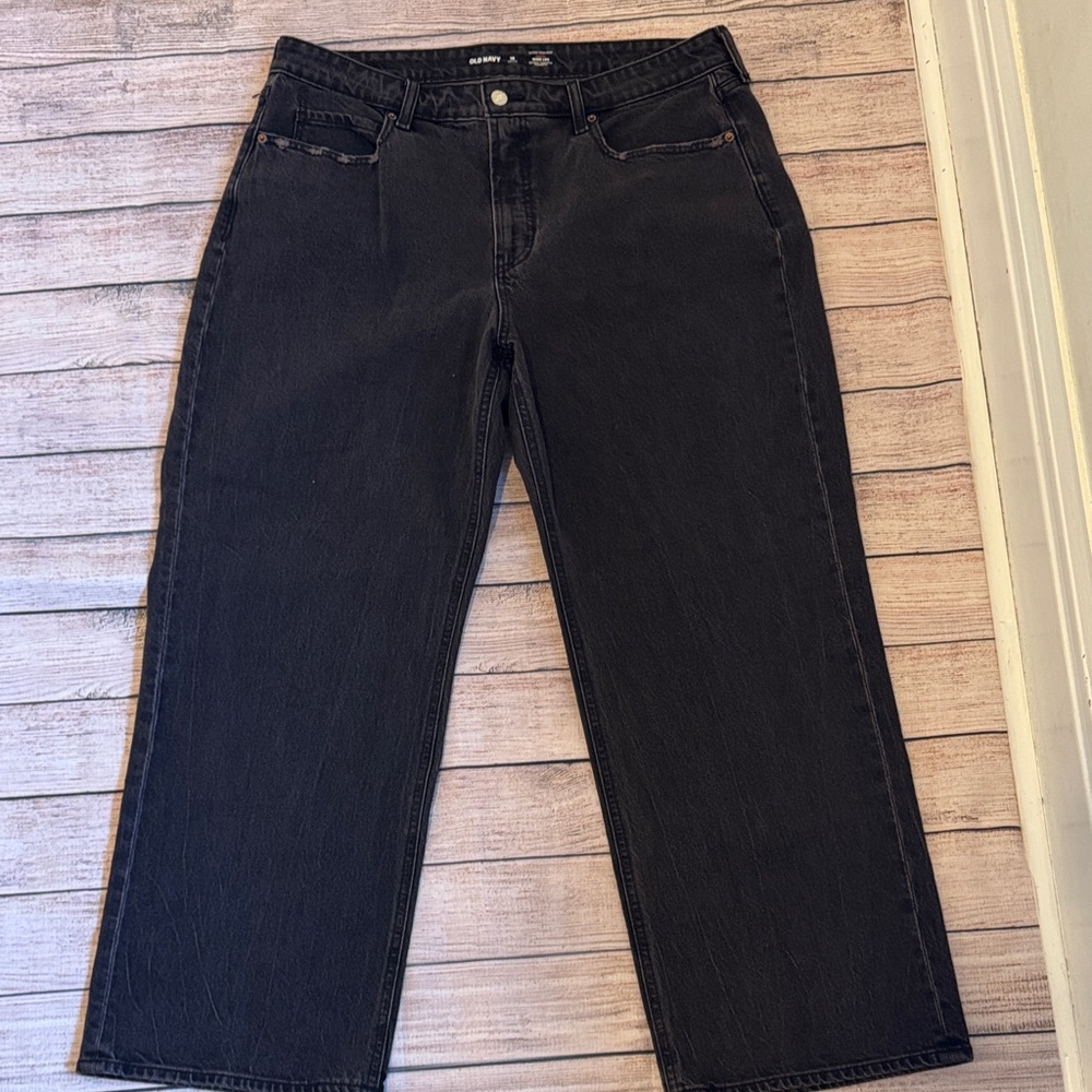 Old Navy Curvy Extra High-Waisted Wide-Leg Jeans 16 short